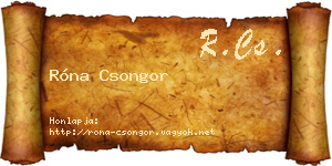 Róna Csongor névjegykártya